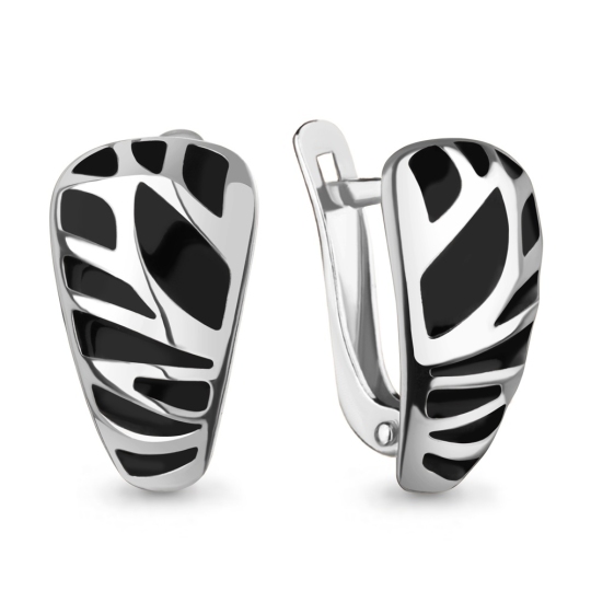 Серьги из серебра с эмалью