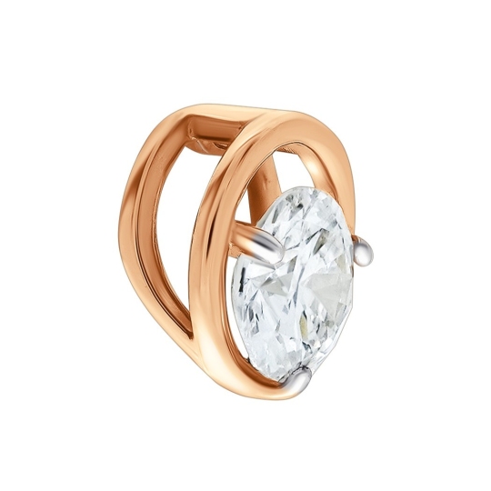 Подвеска из золота с выращенным бриллиантом