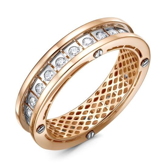 Кольцо из золота с фианитами