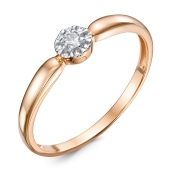 Кольцо из золота с фианитами