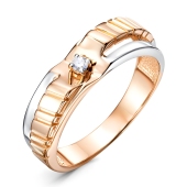 Кольцо из золота с фианитом