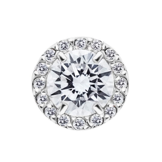 Подвеска из золота с выращенными бриллиантами