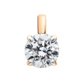 Подвеска из золота с выращенным бриллиантом