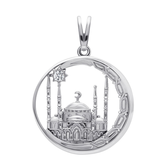 Подвеска из серебра с фианитом