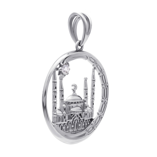 Подвеска из серебра с фианитом