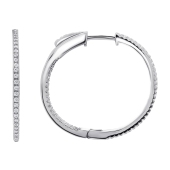 Серьги-конго из серебра с фианитами