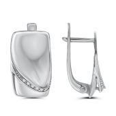 Серьги из серебра с фианитами