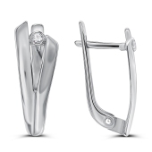 Серьги из серебра с фианитами