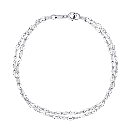 Браслет из серебра двурядный