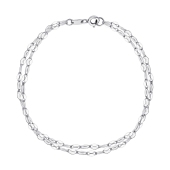 Браслет из серебра двурядный