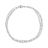 Браслет из серебра трехрядный