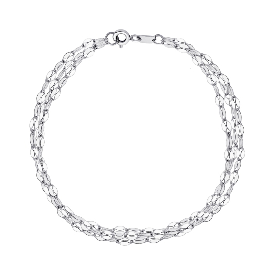 Браслет из серебра трехрядный