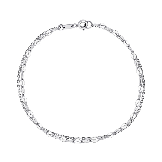 Браслет из серебра двурядный