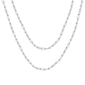 Колье из серебра двурядное