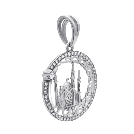 Подвеска из серебра с фианитами