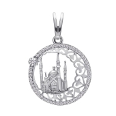 Подвеска из серебра с фианитами