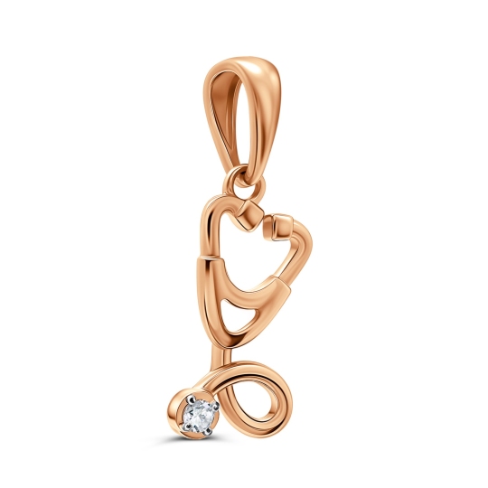 Подвеска из золота с фианитом 