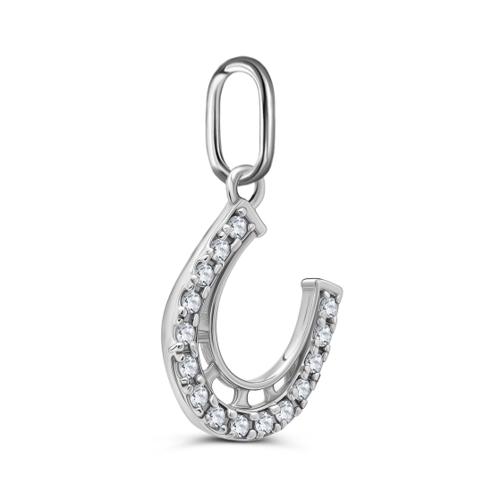 Подвеска из серебра с фианитами 