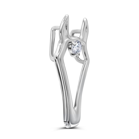 Подвеска из серебра с фианитом 