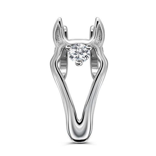 Подвеска из серебра с фианитом 