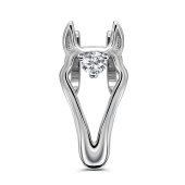 Подвеска из серебра с фианитом 