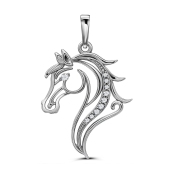 Подвеска из серебра с фианитами 