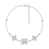 Браслет из серебра с фианитами