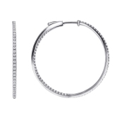 Серьги из серебра с фианитами