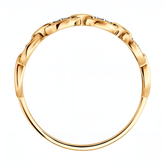 Кольцо из золота с фианитами