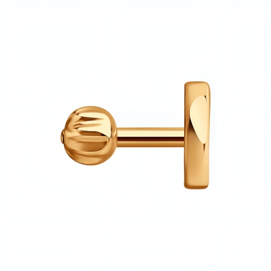 Одиночная серьга из золота с фианитами