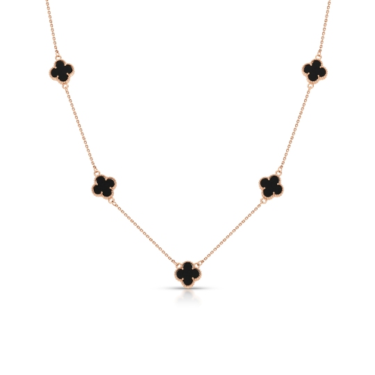 Колье из золота с ониксами