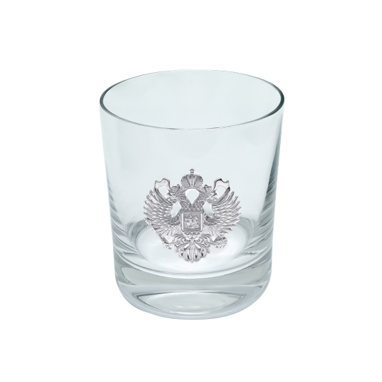 Бокал из стекла с серебряной вставкой 