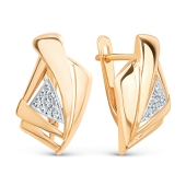 Серьги из золота с фианитами