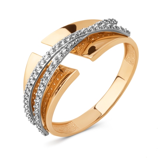 Кольцо из золота с фианитами