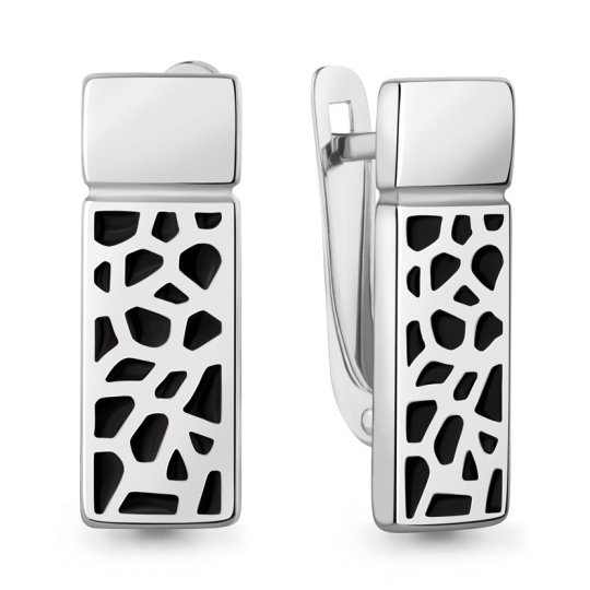 Серьги из серебра с эмалью