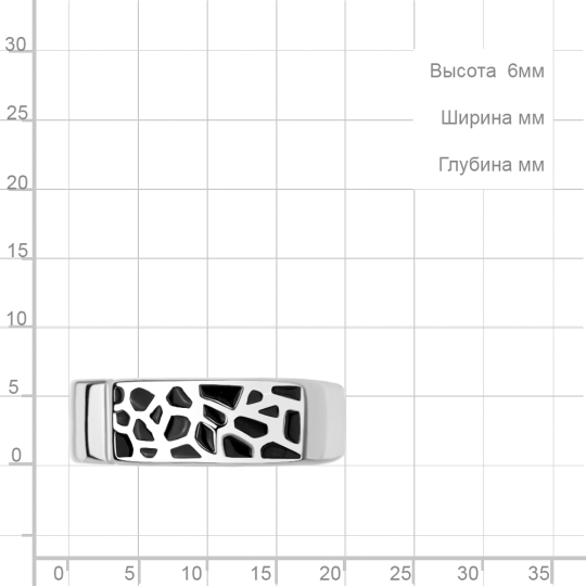 Кольцо из серебра с эмалью