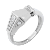 Кольцо из серебра с фианитами