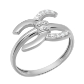 Кольцо из серебра с фианитами