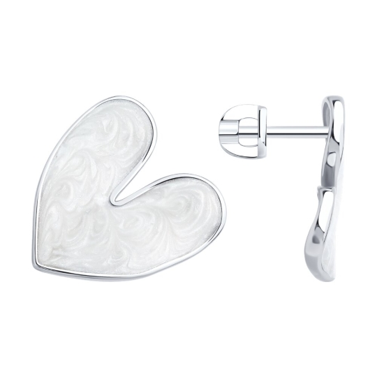 Серьги из серебра с эмалью