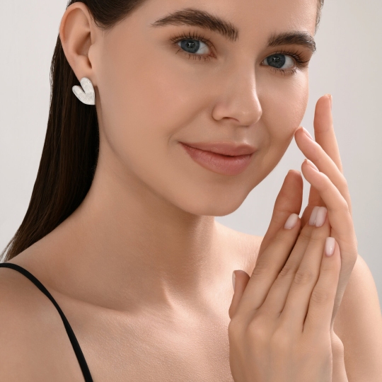 Серьги из серебра с эмалью