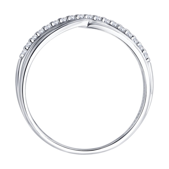 Кольцо из серебра с  фианитами