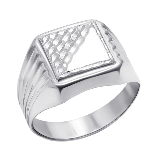 Кольцо-печатка из серебра