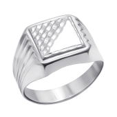 Кольцо-печатка из серебра