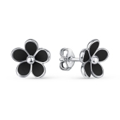 Серьги из серебра с эмалью