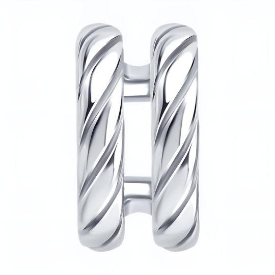 Серьга-кафф из серебра