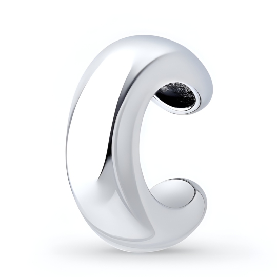 Серьга-кафф из серебра