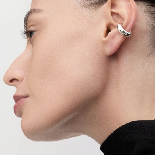 Серьга-кафф из серебра