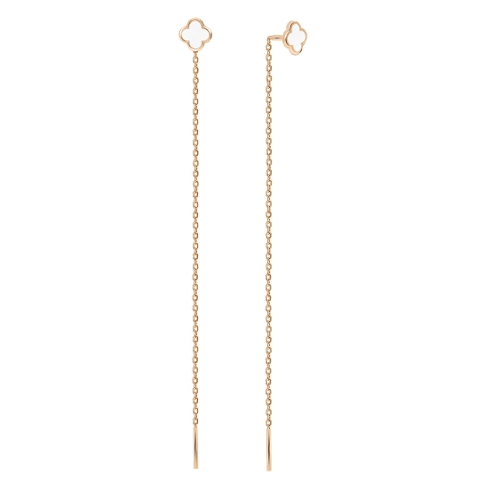 Серьги из серебра с позолотой и эмалью