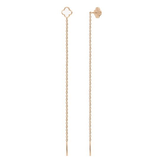 Серьги из серебра с позолотой и эмалью