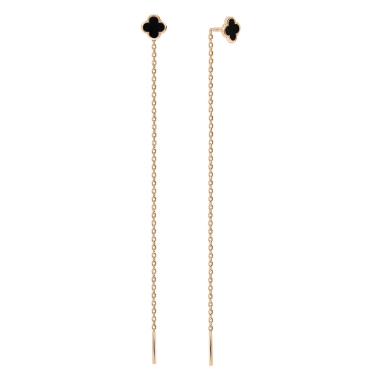 Серьги из серебра с позолотой и эмалью